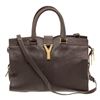 Yves Saint Laurent YSL Gray Sheepskin Leather Mini Cabas ChYc Bag