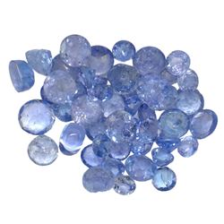 9.67 ctw Round Mixed Tanzanite Parcel