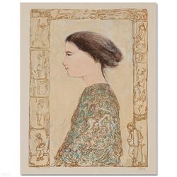  China Profile  Limited Edition Lithograph by Edna Hibel (1917-2014), Numbered and Hand Signed with 