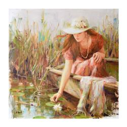 Vidan -  By the Pond  Limited Edition on Canvas, Numbered and Hand Signed with Certificate.