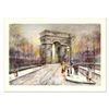 Image 1 : Antonio Rivera, "Arc de Triomphe" Limited Edition Lithograph, Numbered and Hand Signed.