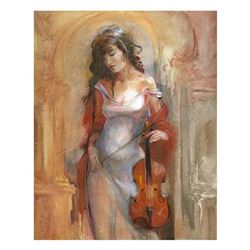 Lena Sotskova, "Modern Classic" Hand Signed, Artist Embellished Limited Edition Giclee on Canvas wit