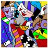 Image 1 : Romero Britto "New Tonight" Hand Signed Giclee on Canvas; Authenticated