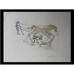 Salvador Dali- Original Engravings with color by pochoir  Hydraulic brake 