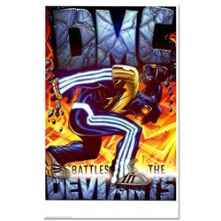  DMC Battles The Deviants  is a Numbered Chromatic Pigment Ink Limited Edition, Hand Signed by Darry