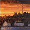 Image 2 : Howard Behrens (1933-2014) - "Twilight on the Seine II" Hand Embellished Limited Edition on Textured