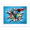 Image 1 : "Superman Fist Forward" Numbered Limited Edition Giclee from DC Comics with Certificate of Authentic