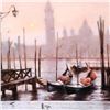 Image 2 : Vakhtang - "San Marco Twilight" Limited Edition Hand Embellished Giclee on Canvas, Numbered and Hand