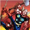 Image 2 : Marvel Comics "Marvel Age Spider-Man Team Up #4" Numbered Limited Edition Giclee on Canvas by Randy 