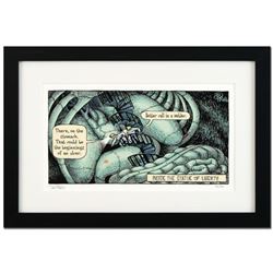 Bizarro!  Inside Liberty  is a Framed Limited Edition Hand Signed by creator Dan Piraro; Numbered wi