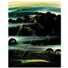 Image 1 : Eyvind Earle (1916-2000), "Fog Draped Hills" Limited Edition Serigraph on Paper; Numbered & Hand Sig