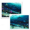 Image 1 : "Radiant Reef" Limited Edition Giclee Diptych on Canvas by Wyland, Numbered and Hand Signed with Cer