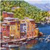 Image 2 : Sam Park, "Portofino" Hand Embellished Limited Edition Serigraph on Canvas, Numbered and Hand Signed