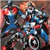 Image 2 : "Captain America Corps #2" Limited Edition Giclee on Canvas by Phil Briones and Marvel Comics. Numbe