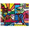 Image 1 : Romero Britto "New Squeaki Van Britto" Hand Signed Giclee on Canvas; Authenticated