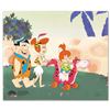 Image 1 : "Strolling with Pebbles" Limited Edition SERICEL from the Popular Animated Series The Flintstones wi