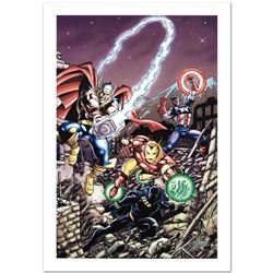 "Avengers #21" Limited Edition Giclee on Canvas by George Perez and Marvel Comics. Numbered and Hand