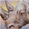 Image 2 : "White Rhino" Limited Edition Giclee on Canvas by Martin Katon, Numbered and Hand Signed with Certif