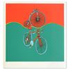 Image 1 : "Bicycle" Limited Edition Serigraph by Jack Brusca (1937-1993), Numbered and Hand Signed by the Arti