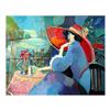 Image 1 : Isaac Maimon, "Angelica In a Red Hat" Original Acrylic Painting, Hand Signed with Certificate of Aut