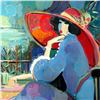 Image 2 : Isaac Maimon, "Angelica In a Red Hat" Original Acrylic Painting, Hand Signed with Certificate of Aut