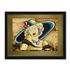 Image 1 : Oz El Hai, "Blue Hat, Musical Series (Version 2)" Framed Original 3D Mixed Media Painting on Board; 