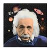 Image 1 : Steve Kaufman (1960-2010), "Einstein" Hand Painted Limited Edition Silkscreen on Canvas from an HC E