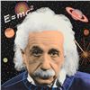 Image 2 : Steve Kaufman (1960-2010), "Einstein" Hand Painted Limited Edition Silkscreen on Canvas from an HC E