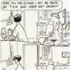 Image 2 : Bizarro, "Don't Get Caught" is a Framed Original Pen & Ink Drawing, by Dan Piraro, Hand Signed by th