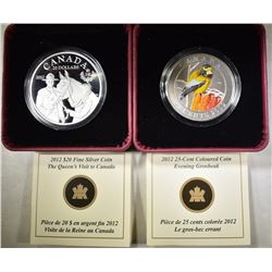2 SILVER PROOF CANADIAN COINS: