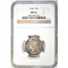 Image 1 : 1958 WASHINGTON QUARTER, NGC MS-65 COLOR
