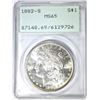 Image 1 : 1882-S MORGAN DOLLAR PCGS MS-65 RATTLER HOLDER