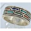 Image 2 : STERLING SILVER TURQUOISE INLAY BAND