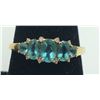 Image 1 : 14K Y GOLD RING BLUE/GREEN STONES