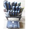 SET OF SCREWDRIVERS, ALLEN WRENCHES AND A BIT SET
