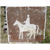 Image 1 : RIDING TRAIL SIGN (GALVANIZED) *30" SQ*