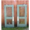 Image 1 : LOT OF 2 STEEL DOORS (SECURITY WINDOWS) *35.5" W X 7' H*