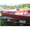 Image 4 : CANOE (RED) *35" W X 15.5' L X 13" D*
