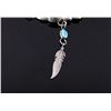 Image 7 : Navajo Sterling Pottery & Turquoise Necklace