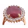 Image 20 : 12.94ct Ruby & Diamond 14K Gold Ring w/ Papers