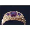 Image 23 : Highly Engraved 10K Gold & Rhodolite Garnet c1900-