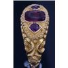 Image 29 : Highly Engraved 10K Gold & Rhodolite Garnet c1900-