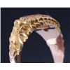 Image 2 : Highly Engraved 10K Gold & Rhodolite Garnet c1900-