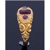 Image 7 : Highly Engraved 10K Gold & Rhodolite Garnet c1900-