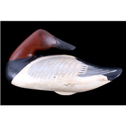 Capt. Harry R. Jobes Carved Canvasback Drake Decoy