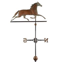 Antique Copper Horse Figure Weather Vane