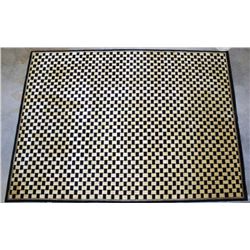 Massive 100% Wool Checkered Rug