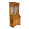 Image 1 : Oak Drop Front Secretary Curio Display Cabinet