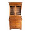 Image 2 : Oak Drop Front Secretary Curio Display Cabinet