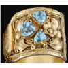Image 4 : Navajo W. Haley 12K Gold & Turquoise Bracelet
